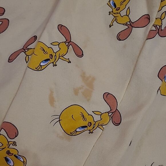 Looney Tunes Tweety Bird Sweatshirt Crew Neck All Over Print Cotton Blend Sz S - Picture 7 of 7